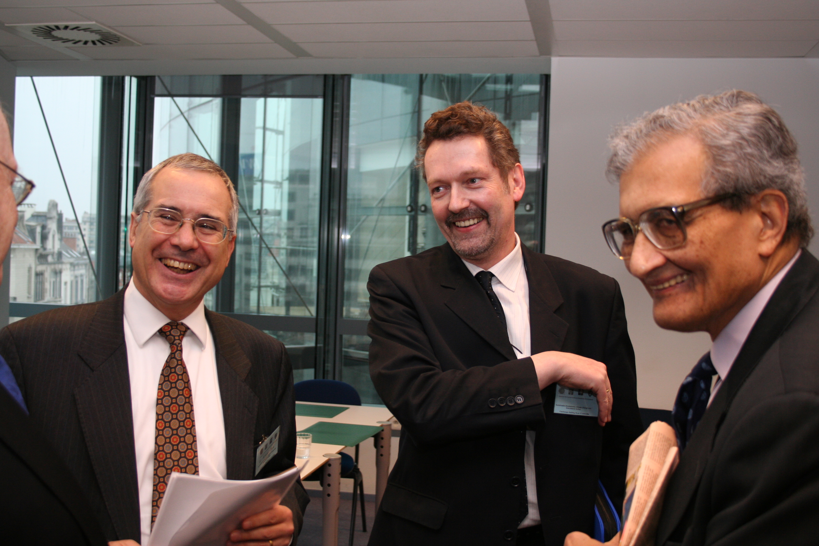 With Amartya Sen and Nicholas Stern, Charlemagne, Brussels